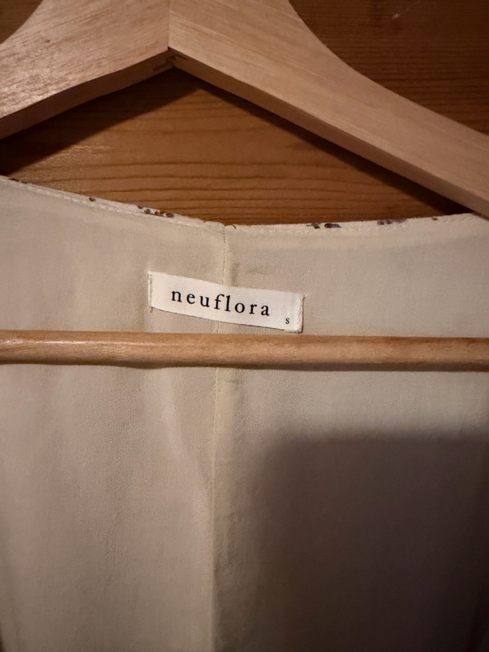 Neuflora Emerson Cream Maxi Dress with Purple Floral Print and Puff Sleeves - Picture 3 of 5